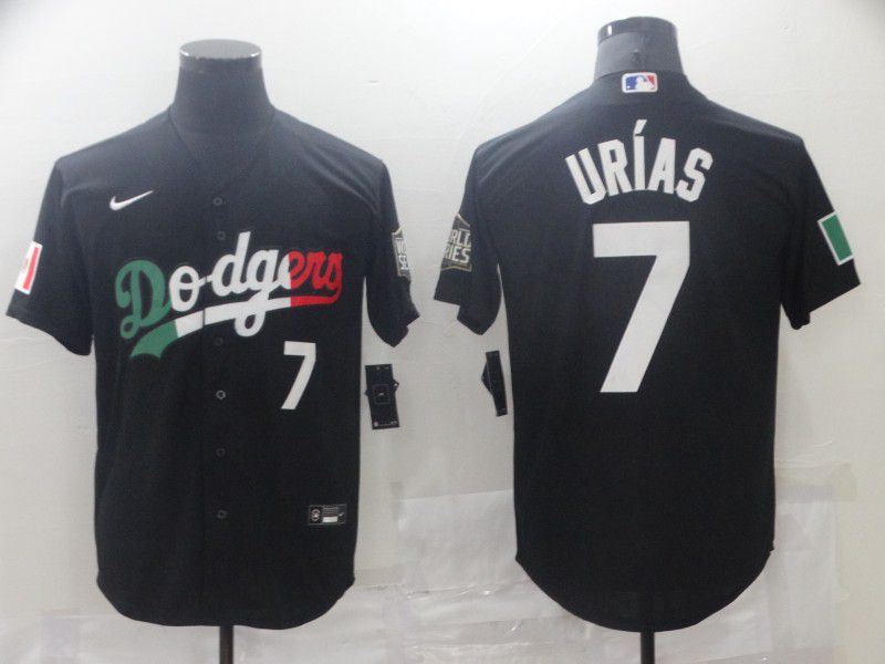 Men Los Angeles Dodgers #7 Urias Black Game 2021 Nike MLB Jerseys1->san francisco giants->MLB Jersey